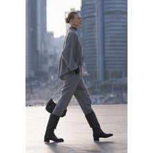 İkikız  Gri Slouchy Pantolon