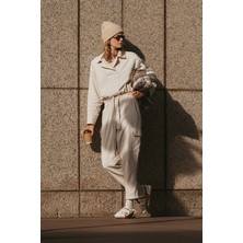 İkikız  Bej Cepli Pantolon