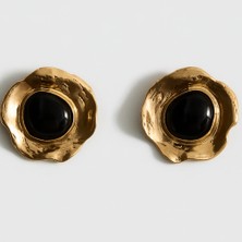 Venüs Design Çelik Vintage Düğme Küpe