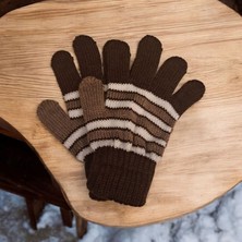 Eleven Markets Kışlık Erkek Çocuk Eldiveni Kahverengi 4-8 Yaş