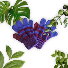 Eleven Markets Çocuk Eldiveni Bordo Mavi Bebe Eldiven 1-4 Yaş