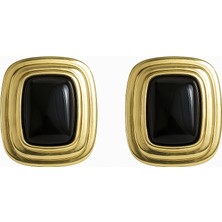 Venüs Design Çelik Mala Küpe Siyah Renkli Kadın Kullanıcılar İçin Şık Tasarım