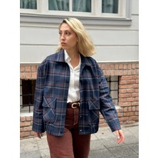 Retrobird Tasarım Ekose Desenli Brooklyn Bomber Ceket Çok Renkli