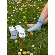 Şimo Butik Çocuk Kısa Soket Çorap Doğal Pamuk Yumuşacık Nefes Alabilir Terletmez 4'lü Paket