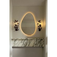 Faw Decor Premium Asimetrik LED Dekoratif Ayna - Banyo Aynası - Dresuar Aynası – Zarif Duvar Aynası