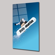 SteelArtDec Snowboard Atlayışı - Cam Tablo - DEG0004