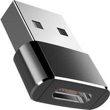 2944 USB 3.0 To Type-C Şarj Data Çevirici Dönüştürücü Adaptör - Dişi Usb'den Type-C Soketine Çevirir - Iki Ucu Type-C Olan Kablo Ile Standart USB Üzerinden Şarj Edilir (1)