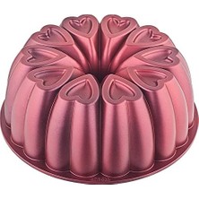 Ametist Döküm Kek Kalıbı Kalp Kırmızı