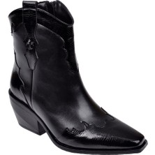 Sms Kısa Western Kadın Topuklu Bot SMS-58151   Siyah