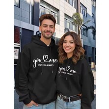 Nevermind Sevimli You Love & Always Pamuk Sevgili Kombini 2'li Kapüşonlu Sweatshirt Seti