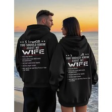 Nevermind 5 Things Yazılı Sevgili Kombini 2'li Oversize Unisex Kapüşonlu Sweatshirt Seti