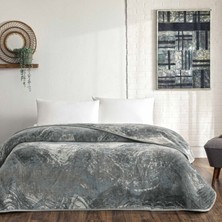 Taç Sora Tek Kişilik Battaniye Antrasit