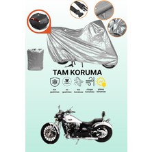 Dokaca Gri Arka Çanta Uyumlu Asya Ghost 350 Uyumlu Motor Brandası, Koruyucu Örtü
