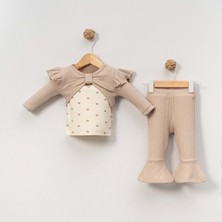 Gültekin Bebe Çakar Bebe 6-18 Aylık Boleralı Kız 2 Li Takım -8034155 - Bej