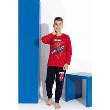 Gültekin Bebe Tarık 5-9 Yaş Erkek Çocuk Spıderman Baskılı Interlok Pijama Takımı 4132270 - Kırmızı
