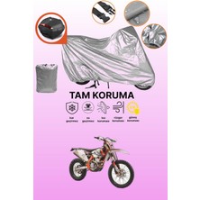 Dokaca Gri Arka Çanta Uyumlu Ktm 300 Exc Six Days Tpı Uyumlu Motor Brandası, Koruyucu Örtü