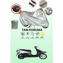 Dokaca Gri Arka Çanta Uyumlu Rks Private 125 Uyumlu Motor Brandası, Koruyucu Örtü