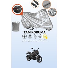 Dokaca Gri Arka Çanta Uyumlu Bajaj Pulsar N 250 Uyumlu Motor Brandası, Koruyucu Örtü
