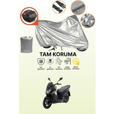 Dokaca Gri Arka Çanta Uyumlu Sym Jet 4 125 Uyumlu Motor Brandası, Koruyucu Örtü