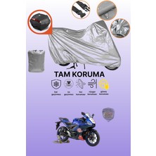 Dokaca Gri Arka Çanta Uyumlu Yamaha R25 TR54 Edition Uyumlu Motor Brandası, Koruyucu Örtü