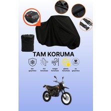 Dokaca Siyah Arka Çanta Uyumlu Asya Rx 250 Supermoto Uyumlu Motosiklet Brandası, Koruyucu Örtü