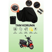 Dokaca Siyah Arka Çanta Uyumlu Asya Shark 150 Uyumlu Motosiklet Brandası, Koruyucu Örtü