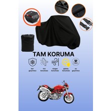 Dokaca Siyah Arka Çanta Uyumlu Ducati Scrambler Icon Uyumlu Motosiklet Brandası, Koruyucu Örtü
