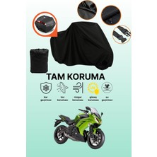Dokaca Siyah Arka Çanta Uyumlu Kawasaki Er-6 F Uyumlu Motosiklet Brandası, Koruyucu Örtü
