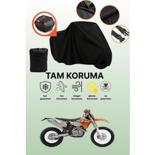 Dokaca Siyah Arka Çanta Uyumlu Ktm 400 Sxc Uyumlu Motosiklet Brandası, Koruyucu Örtü