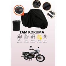 Dokaca Siyah Arka Çanta Uyumlu Motolux MZ46 T Uyumlu Motosiklet Brandası, Koruyucu Örtü