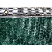 Nzl File Ambalaj Gölgelik File Çit Filesi - 95 Lik - 1 Metre En Yeşil - Şeritli Halkalı - Çit Örtüsü Çit Brandası