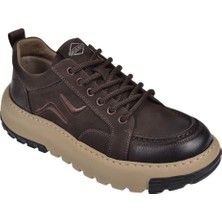 Guja Nubuk Deri Hafif Taban Erkek Spor Ayakkabı GJ-25K552   Kahve Nubuk