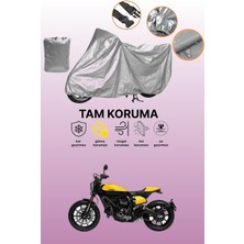 Dokaca Gri Ducati Scrambler Full Throttle Uyumlu Motosiklet Brandası, Koruyucu Örtü, Motor Branda