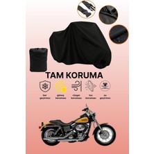 Dokaca Siyah Harley-Davidson Dyna Low Rider Fxdlı Uyumlu Motor Branda, Koruyucu Örtü, Motosiklet Brandası