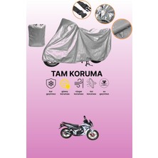 Dokaca Gri Yuki Yıldız 100 Uyumlu Motosiklet Brandası, Koruyucu Örtü, Motor Branda