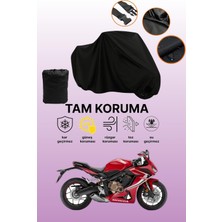 Dokaca Siyah Honda Cbr 650 R Uyumlu Motor Branda, Koruyucu Örtü, Motosiklet Brandası