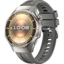 Sneezy Huawei Watch Gt6 Pro 46MM Ile Uyumlu Spor Silikon Metal Tokalı Soft Saat Kordonu