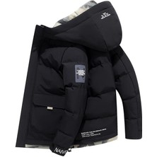 Cbtx Kalın Kışlık Pamuklu Trend Kapüşonlu Rüzgar Geçirmez Erkek Mont 001