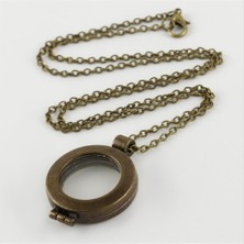 Gümüş Takıcım Kapaklı Camlı Kolye