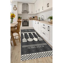 Bazaar Forum Pamuk Taban Dijital Baskı Kaymaz Tüy Dökmeyen Makinada Yıkanabilir Salon Halısı Mutfak Halısı