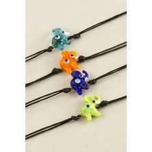 Gümüş Takıcım Fil Cam Bileklik