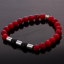 Gümüş Takıcım Mercan-Onix Doğaltaş Bileklik