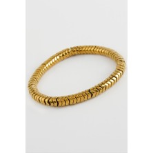 Gümüş Takıcım Hematit Doğaltaş Bileklik