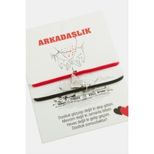 Gümüş Takıcım 2'li Kalp Mıknatıslı Arkadaşlık Bilekliği