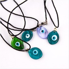 Gümüş Takıcım Nazar Cam Kolye