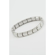 Gümüş Takıcım Italyan Çelik Bileklik