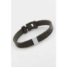 Gümüş Takıcım Taraftar Kaliteli Suni Deri Bileklik