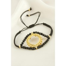 Gümüş Takıcım Çeyrek Altın Koyulabilir Kristal Taşlı Bileklik