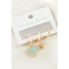 Gümüş Takıcım 3 Adet Yıldız Zirkon Taşlı Küpe