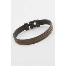 Gümüş Takıcım Çubuk Kaliteli Suni Deri Bileklik